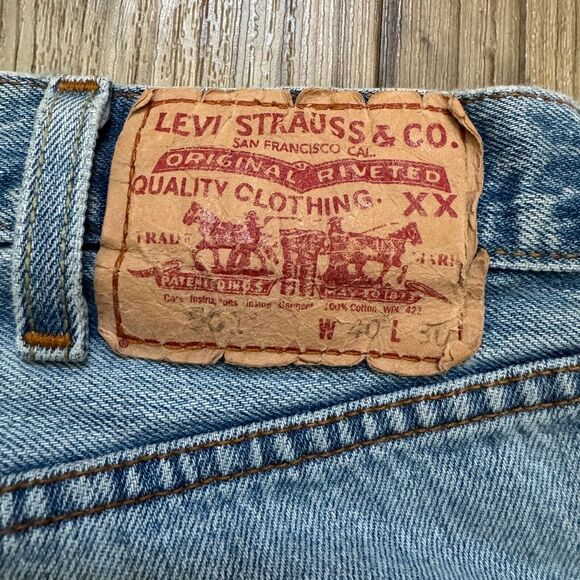 Vintage Levi's 501 Denim Jeans Medium Wash Size 36 X 29 Made USA? 1989 80s *Read - Picture 9 of 10